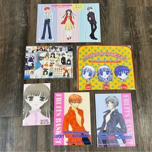 2000 Fruits Baskets notebook, small towel, sticker collection, stand up, stamps